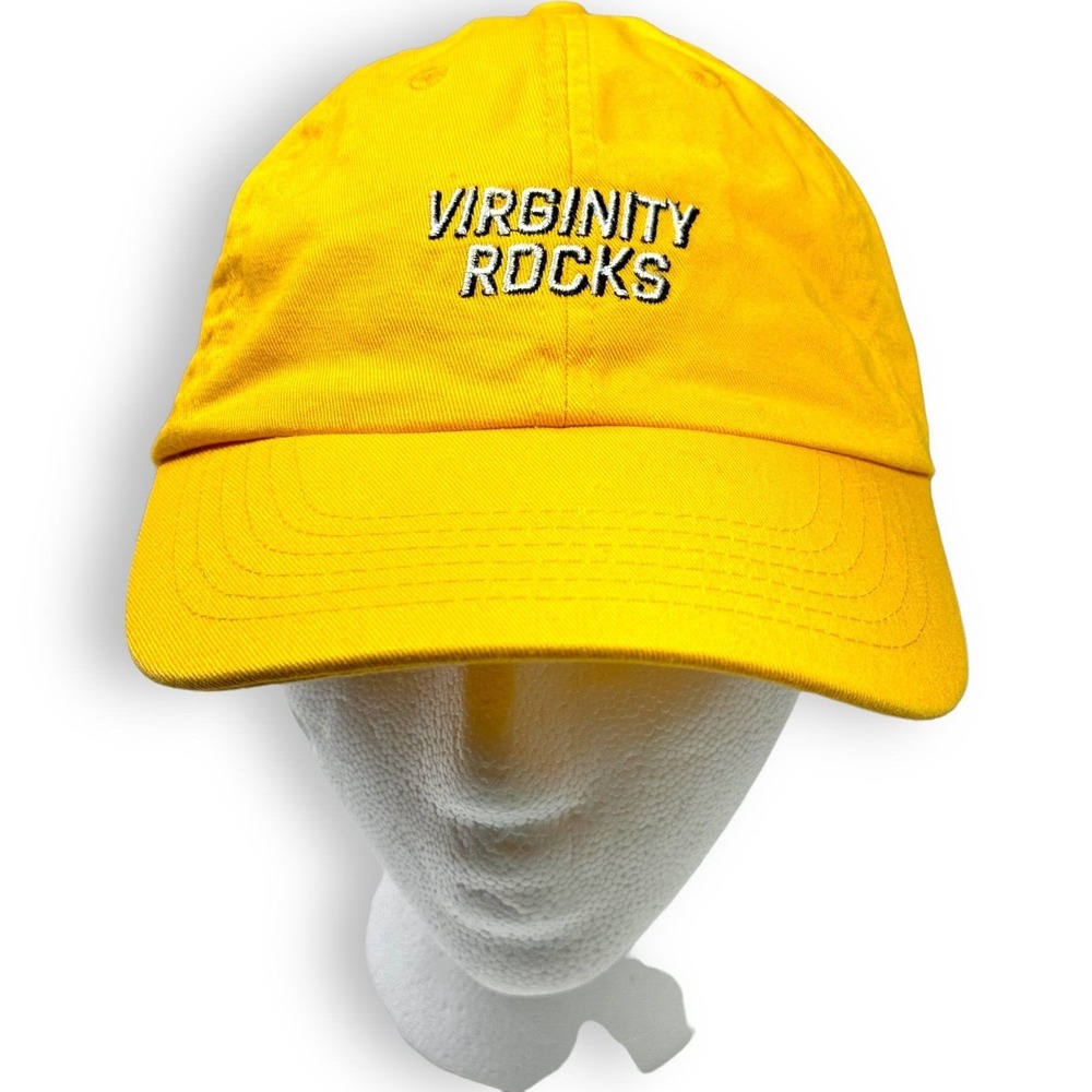 Danny Duncan Virginity Rocks Hat Yellow Embroidered Strapback Baseball Cap Mens